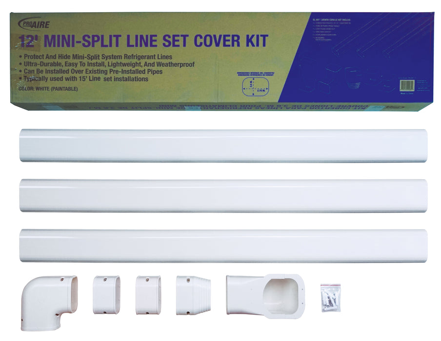 12' Paintable Line Set Cover Kit, White