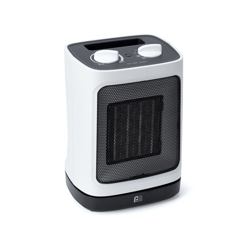 1500/900W Oscillating 10" Ceramic Heater, White — Perfect Aire