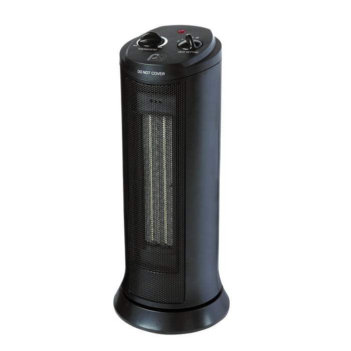 1500/900W Oscillating 17" Ceramic Heater, Black