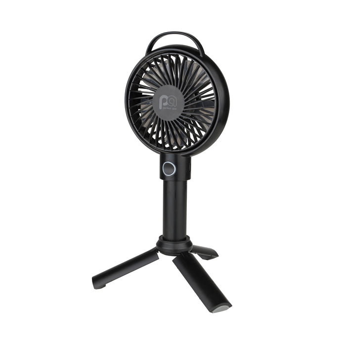 4" Rechargeable USB Fan with Tripod Base and Adjustable Height/Tilting Head