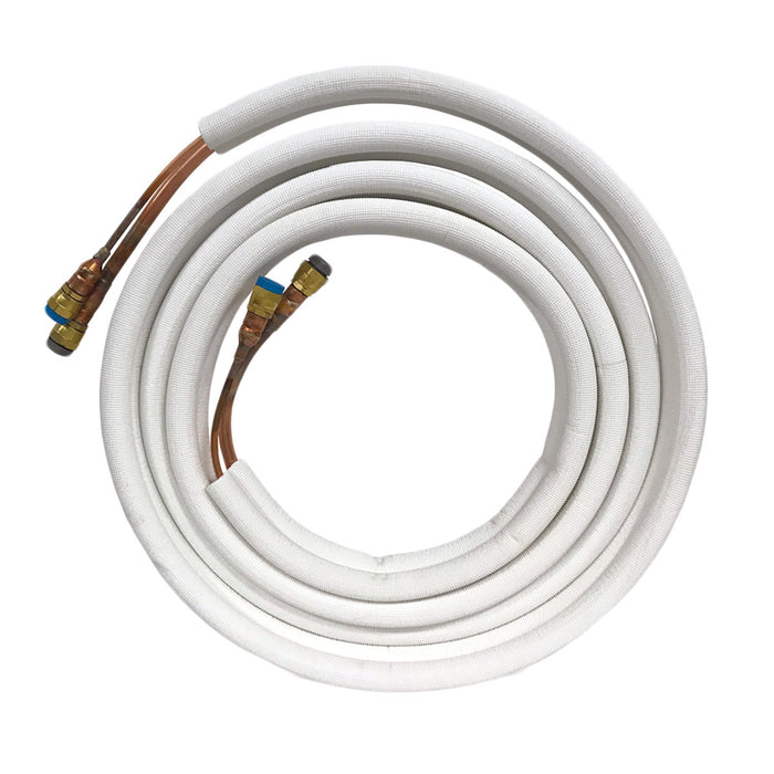15' Quick Connect Line Set for 24k and 36k Indoor Units, 3/8 x 5/8 x 15ft with Condenser Coupler