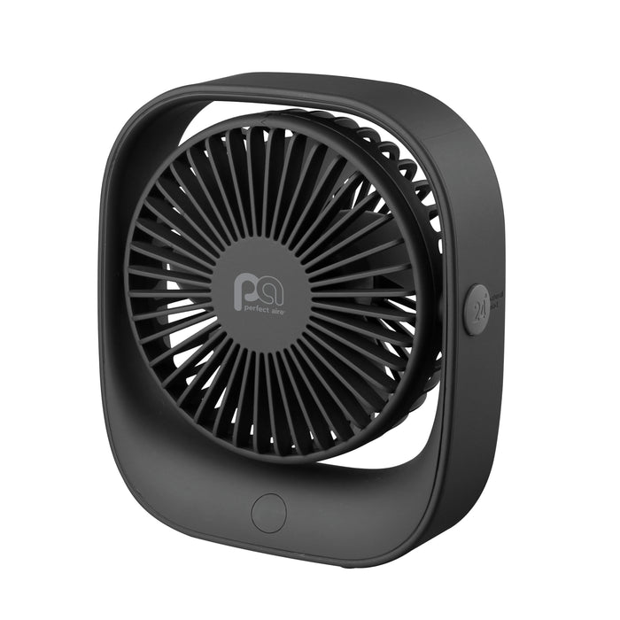 5" Rechargeable USB Fan with Adjustable Tilting Head and 3 Fan Speeds