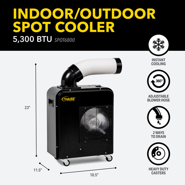 5,300 BTU Portable Indoor Outdoor Spot Cooler, No Installation Needed