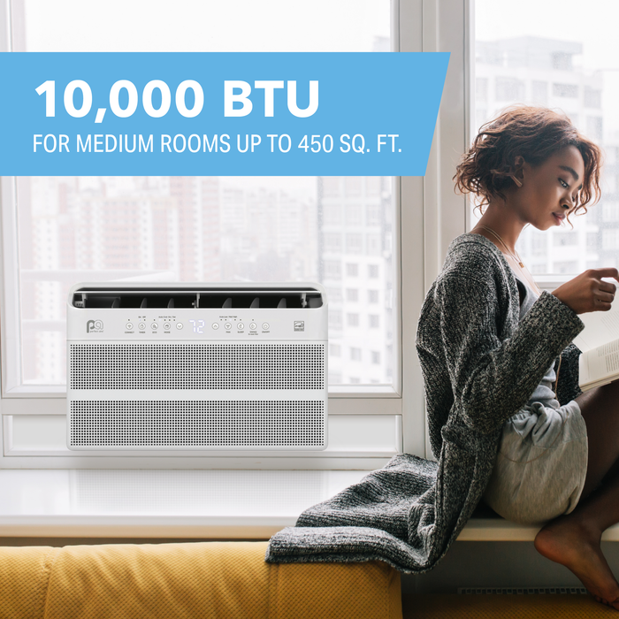 10,000 BTU 115V Energy Star U-Shaped Inverter Window Air Conditioner with Wireless Smart Controls
