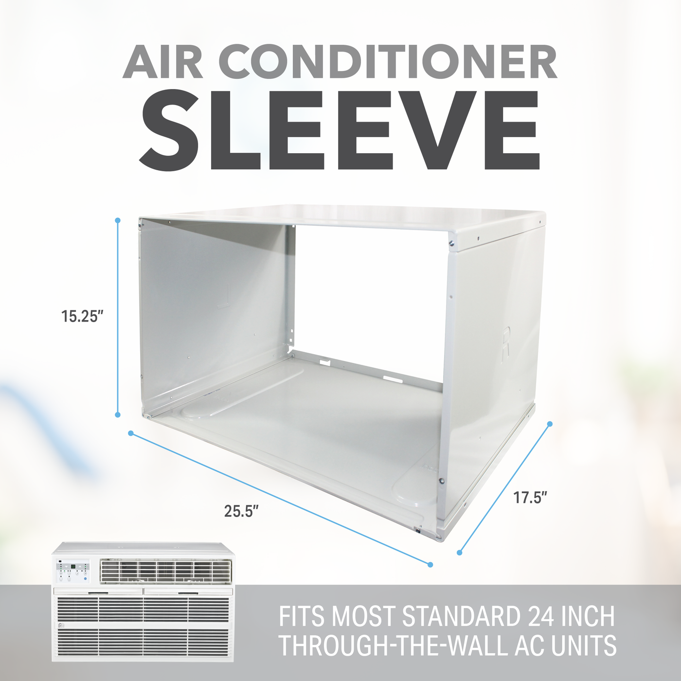 Wall Sleeve for ThroughtheWall Air Conditioners, Fits Standard 24 in