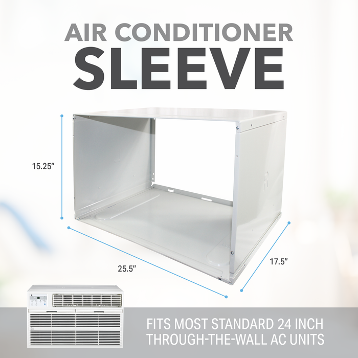 Wall Sleeve for Through-the-Wall Air Conditioners, Fits Standard 24 in. Units, White